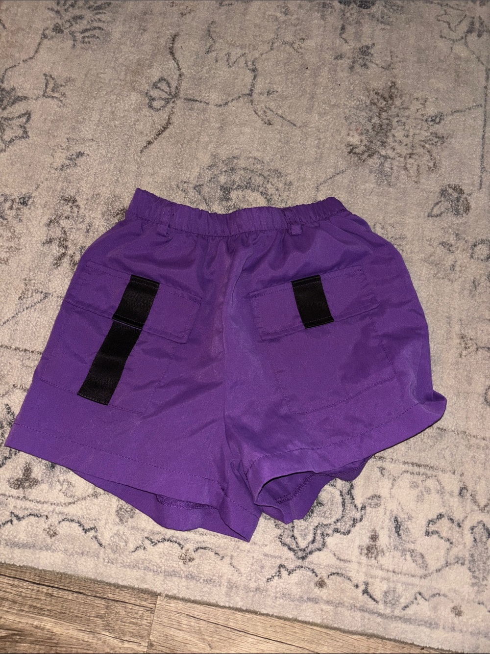 Purple Women's Casual Elastic-Waist Shorts